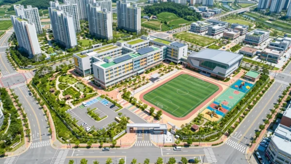 학교 건축 조감도 제작 | 운동장·체육시설·조경 디자인 - 원스톤