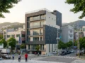 상업시설 건축 외부투시도 | 도심 중층건물 외관 3D 시각화